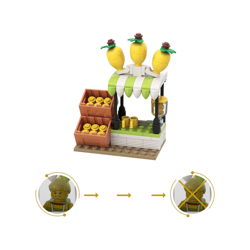 GOBRICKS MOC 136372 Lemonade Stand - YWOBB