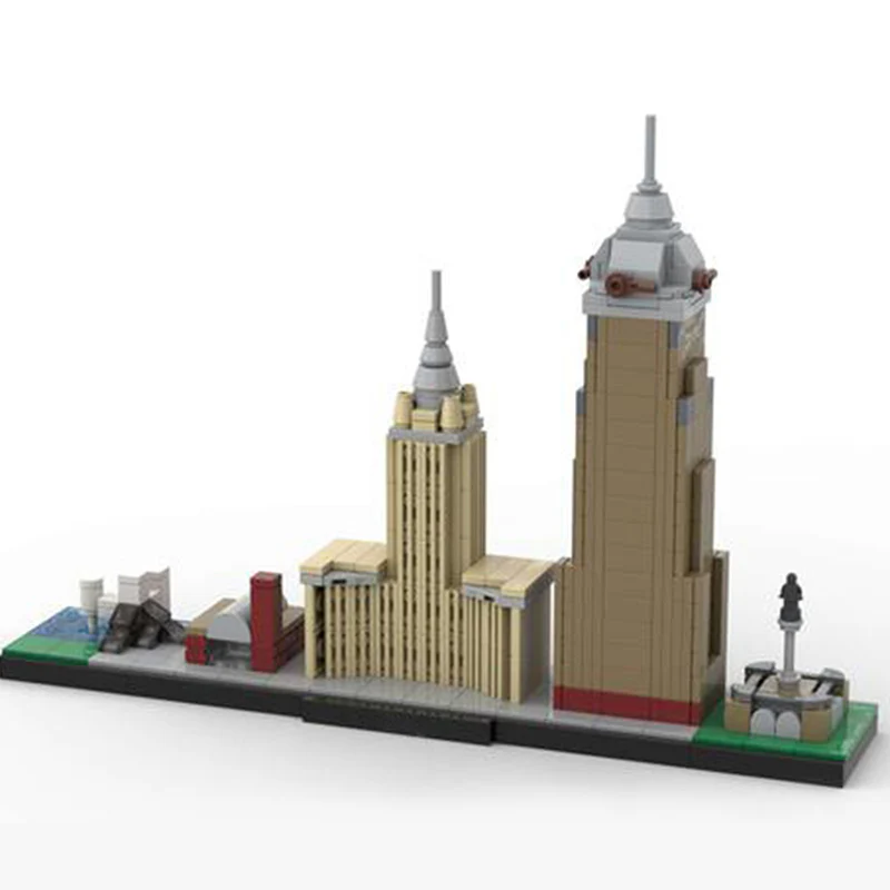 GOBRICKS MOC 127113 Cleveland Skyline - YWOBB