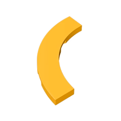 GOBRICKS GDS-1276 Round Corner 4 x 4 Macaroni Wide - YWOBB