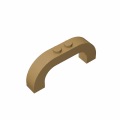 GOBRICKS GDS-856  Arch 1 x 6 x 2 Curved Top - YWOBB