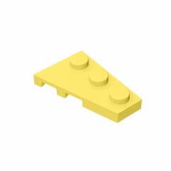 GOBRICKS GDS-547 Plate 3 x 2 Right - YWOBB