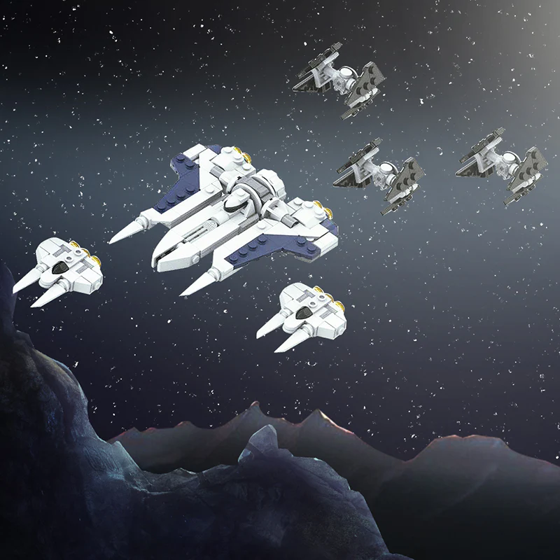 GOBRICKS MOC 146080 Mandalorian Fleet & Interceptors - YWOBB