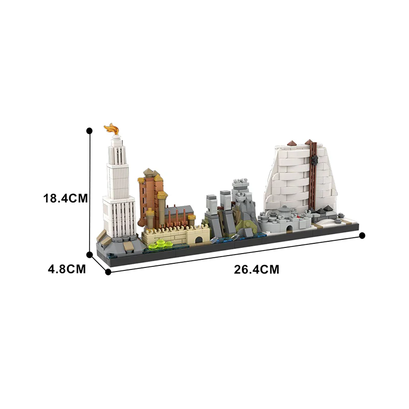 GOBRICKS MOC 126439 Game of Thrones skyline - YWOBB