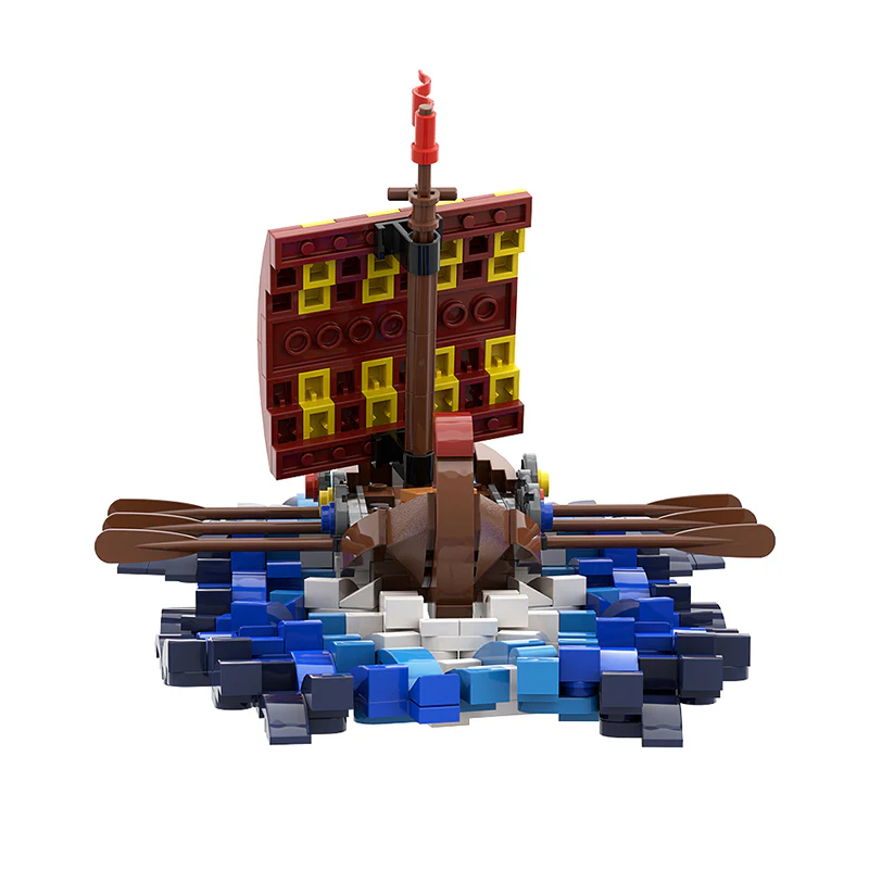 GOBRICKS MOC A0393  viking surf boat - YWOBB