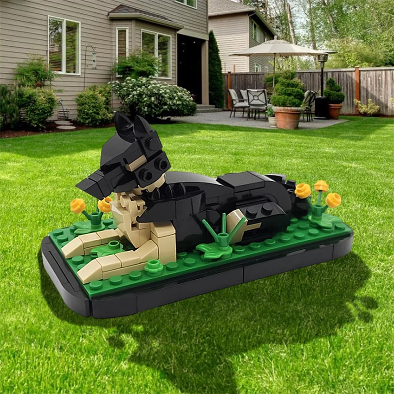GOBRICKS MOC 185618 Sasha German Shepherd - YWOBB
