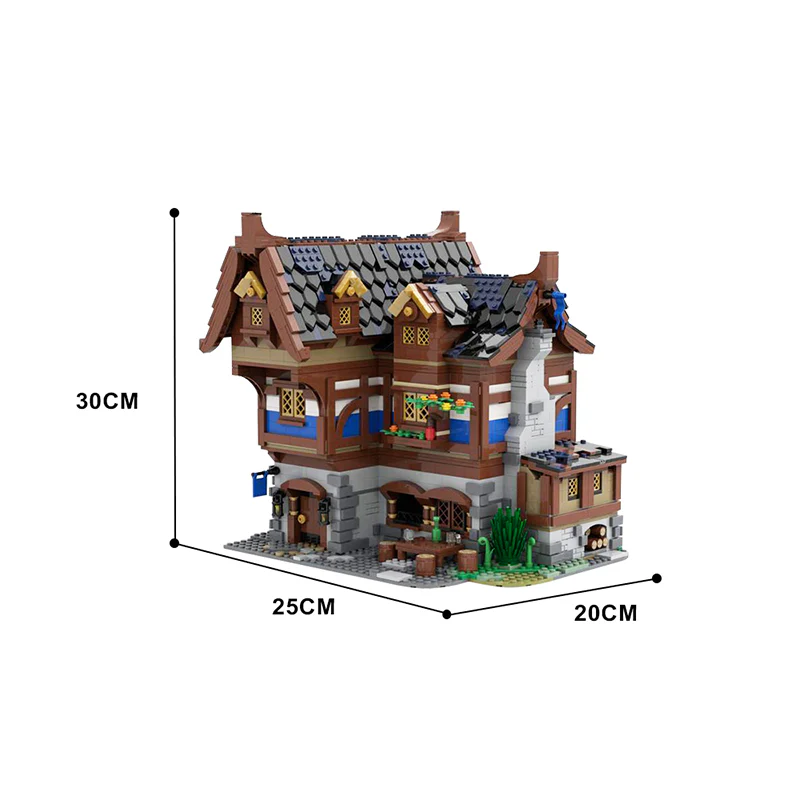 GOBRICKS MOC 70187 MEDIEVAL TAVERN & INN - YWOBB
