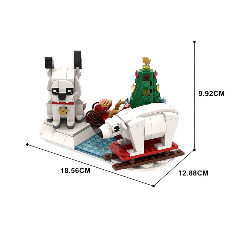 GOBRICKS MOC A1213 Christmas Sled - YWOBB