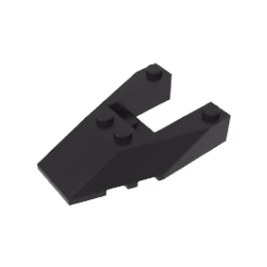 GOBRICKS GDS-1066 Wedge 6 x 4 Cutout with Stud Notches - YWOBB