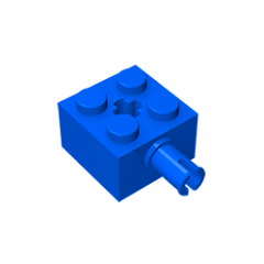 GOBRICKS GDS-953 Brick, Modified 2 x 2 with Pin and Axle Hole - YWOBB