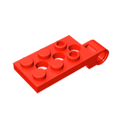 GOBRICKS GDS-853 Hinge Plate 2 x 4 with Pin Hole and 3 Holes - Top - YWOBB