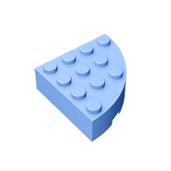 GOBRICKS GDS-1014 Round Corner 4 x 4 Full Brick - YWOBB