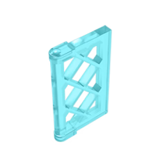 GOBRICKS GDS-790 Pane for Window 1 x 2 x 3 Lattice with Thick Corner Tabs - YWOBB