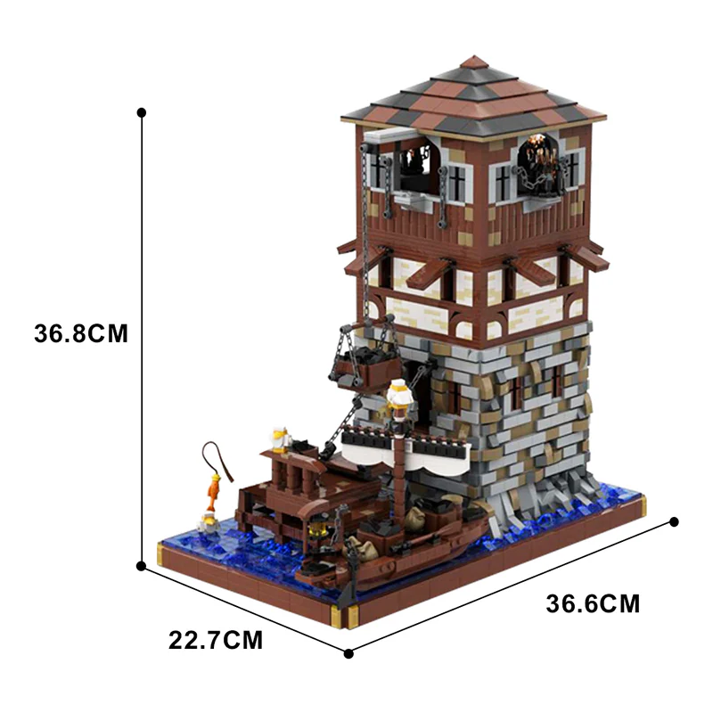 GOBRICKS MOC 126224 Medieval lighthouse - YWOBB