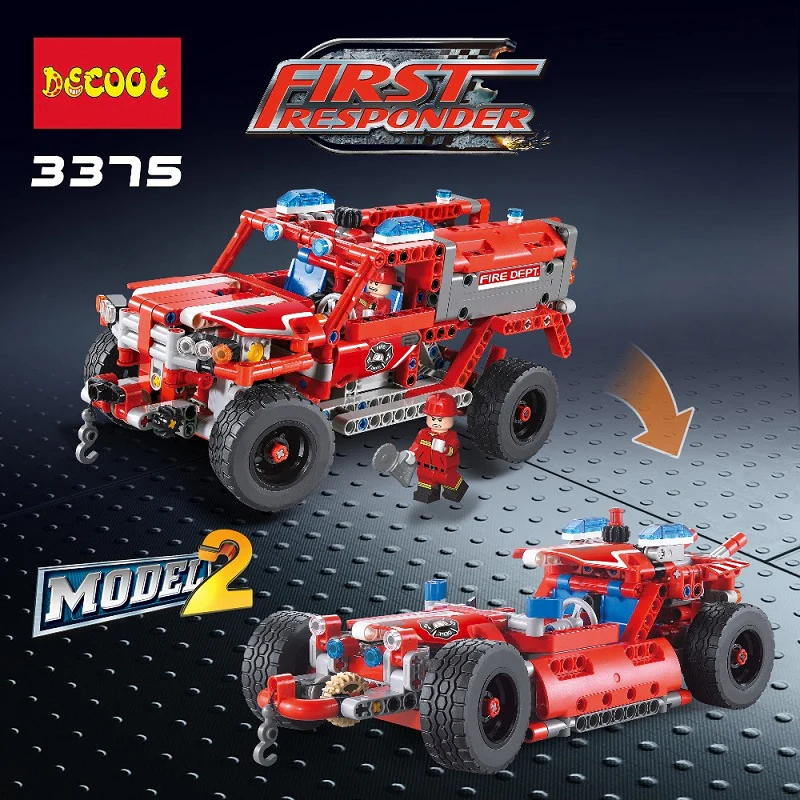 DECOOL 3375 2 In 1 Firman Rescue Vehicle - YWOBB