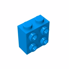 GOBRICKS GDS-1117 Modified 1 x 2 x 1 2/3 with Studs on Side - YWOBB