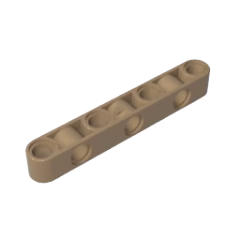 GOBRICKS GDS-1592 Liftarm Modified Perpendicular Holes Thick 1 x 7 - YWOBB