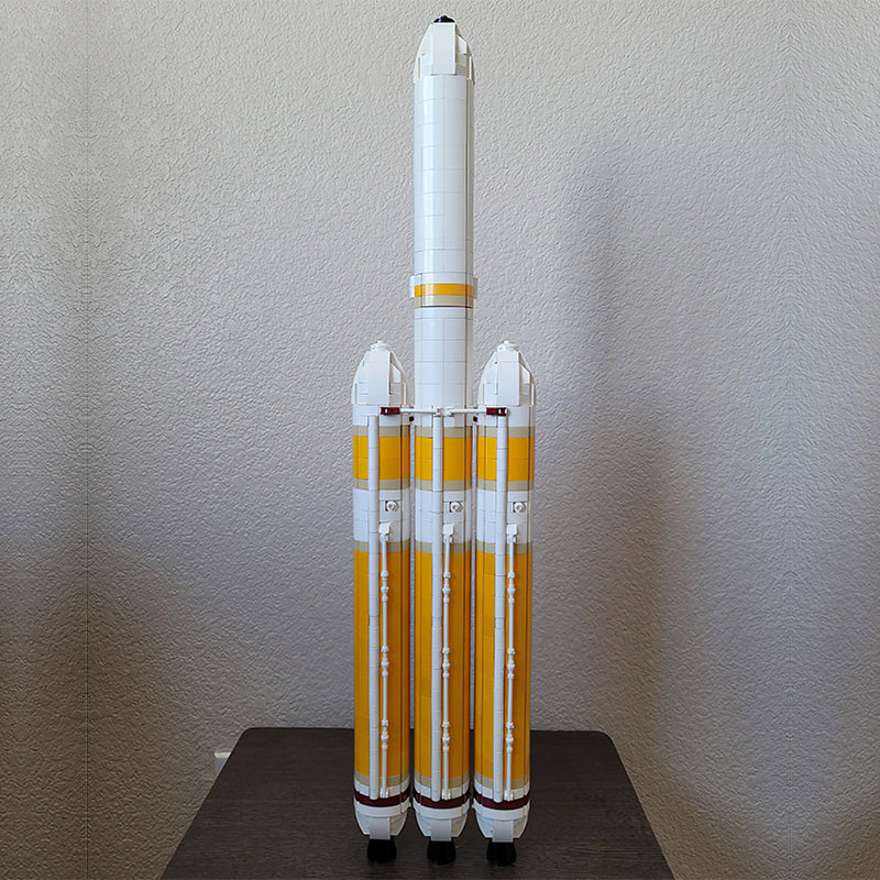 GOBRICKS MOC 101254 Delta IV Heavy with Parker Solar Probe [Saturn V scale] - YWOBB