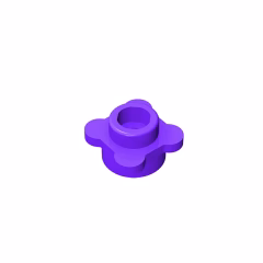 GOBRICKS GDS-839 Round 1 x 1 with Flower Edge - YWOBB
