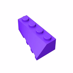 GOBRICKS GDS-1168 Wedge 4 x 2 Sloped Left - YWOBB
