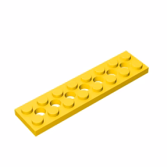 GOBRICKS GDS-699  Plate 2 x 8 with 7 Holes - YWOBB