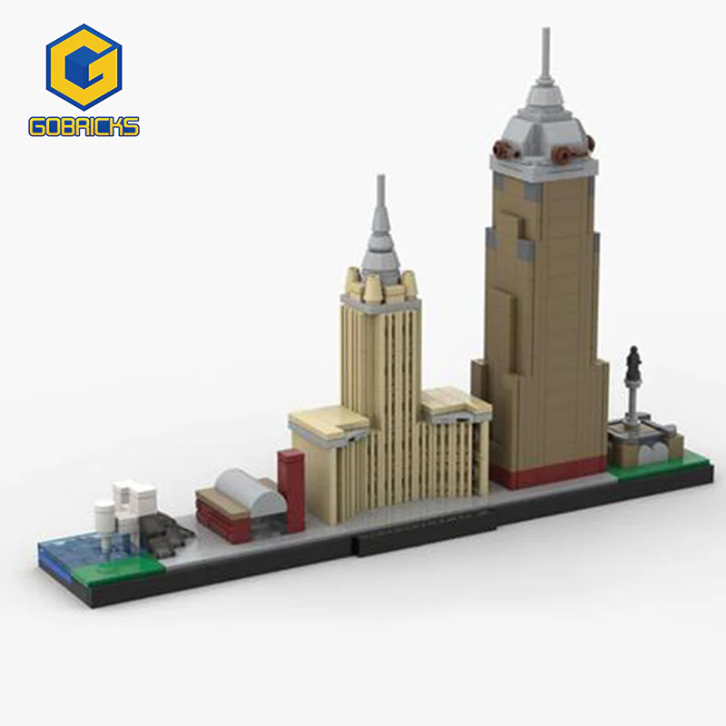 GOBRICKS MOC 127113 Cleveland Skyline - YWOBB