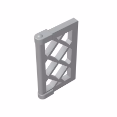 GOBRICKS GDS-790 Pane for Window 1 x 2 x 3 Lattice with Thick Corner Tabs - YWOBB