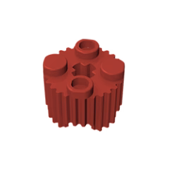 GOBRICKS GDS-748  Round 2 x 2 with Axle Hole and Grille / Fluted Profile - YWOBB