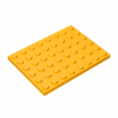 GOBRICKS GDS-524 Plate 6 x 8 - YWOBB