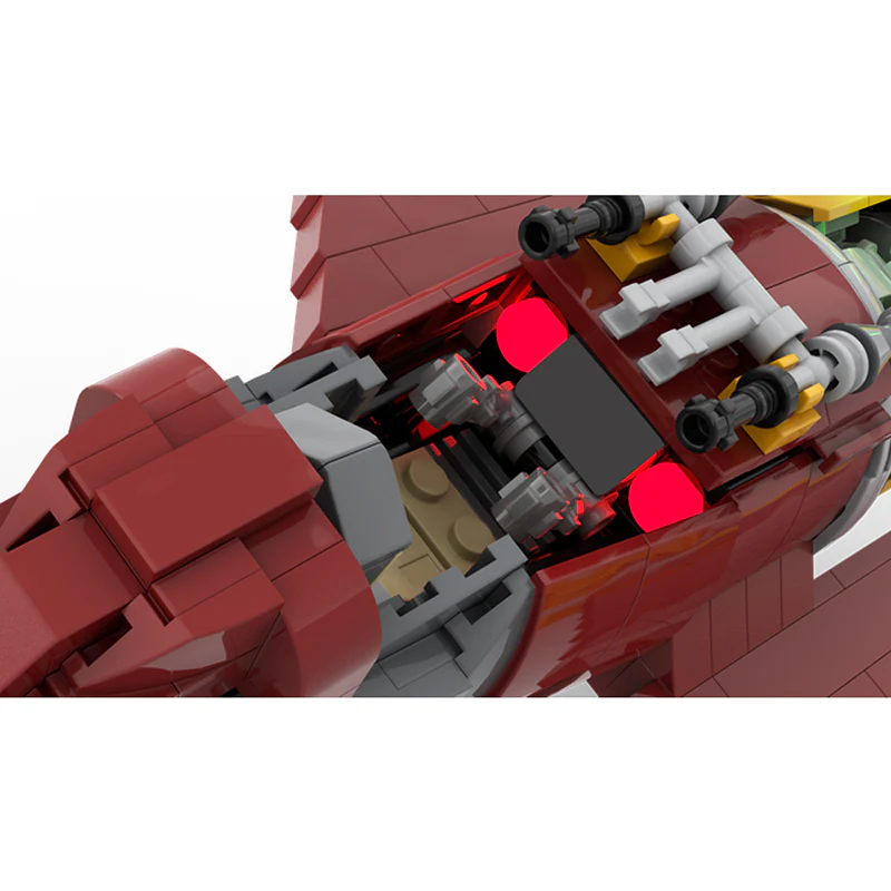 GOBRICKS MOC 158204 SW Ahsoka Shin Hati’s Starfighter MOC minifig scale - YWOBB