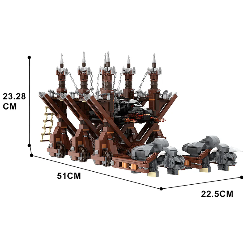 GOBRICKS MOC 135811 Battering ram-Grond - YWOBB