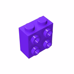 GOBRICKS GDS-1117 Modified 1 x 2 x 1 2/3 with Studs on Side - YWOBB