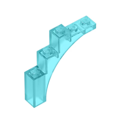 GOBRICKS GDS-715  Arch 1 x 5 x 4 - Irregular Bow, Reinforced Underside - YWOBB