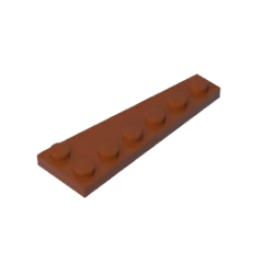 GOBRICKS GDS-2144 Wedge Plate 6 x 2 Left - YWOBB