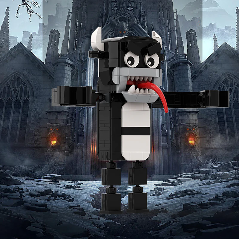 GOBRICKS MOC A0138 Rainbow friend-black bear - YWOBB