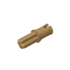 GOBRICKS GDS-913 Axle 1L with Pin with Friction Ridges Lengthwise - YWOBB