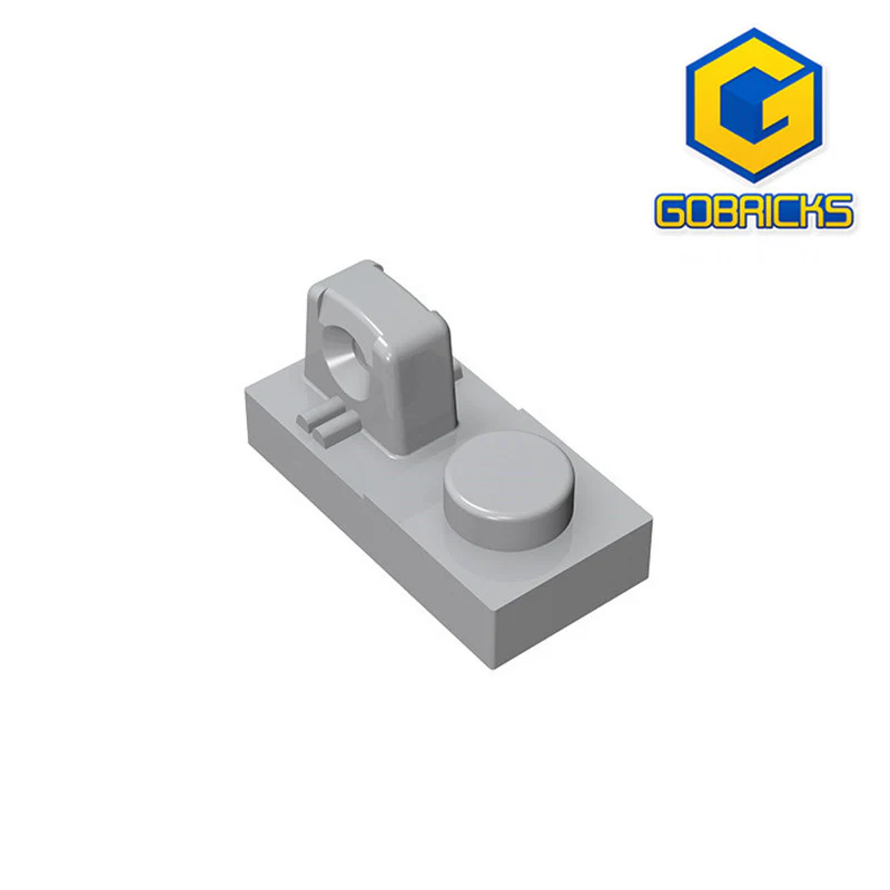 GOBRICKS GDS-824 Hinge Plate 1 x 2 Locking with 1 Finger On Top - YWOBB