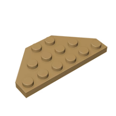 GOBRICKS GDS-703  Plate 3 x 6 Cut Corners - YWOBB