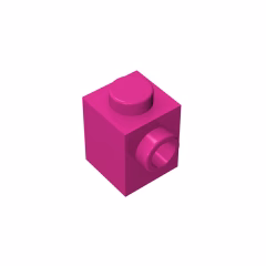 GOBRICKS GDS-635  Modified 1 x 1 with Stud on Side - YWOBB