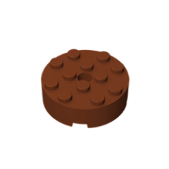 GOBRICKS GDS-952 Brick, Round 4 x 4 with Hole - YWOBB