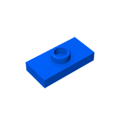 GOBRICKS GDS-803  Modified 1 x 2 with 1 Stud with Groove and Bottom Stud Holder - YWOBB