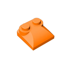 GOBRICKS GDS-800  Curved 2 x 2 x 2/3 with Two Studs and Curved Sides - YWOBB