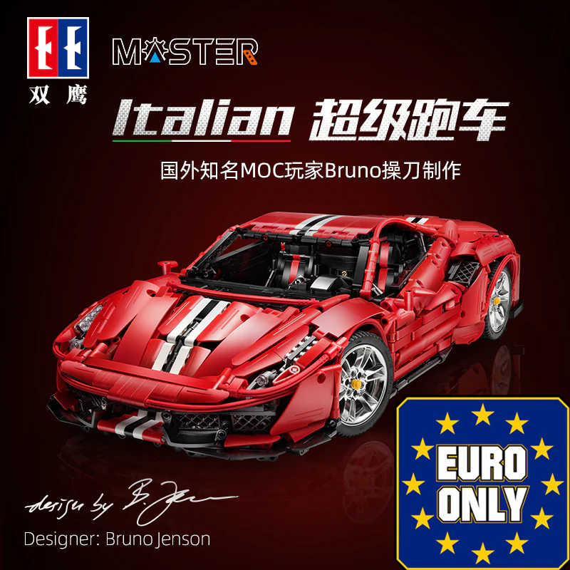 CADA C61042 1:8 RC Ferrari 488 Pista OVP EU Warehouse Version - YWOBB