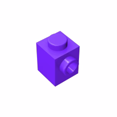 GOBRICKS GDS-635  Modified 1 x 1 with Stud on Side - YWOBB