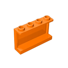 GOBRICKS GDS-787 Panel 1 x 4 x 2 with Side Supports - Hollow Studs - YWOBB