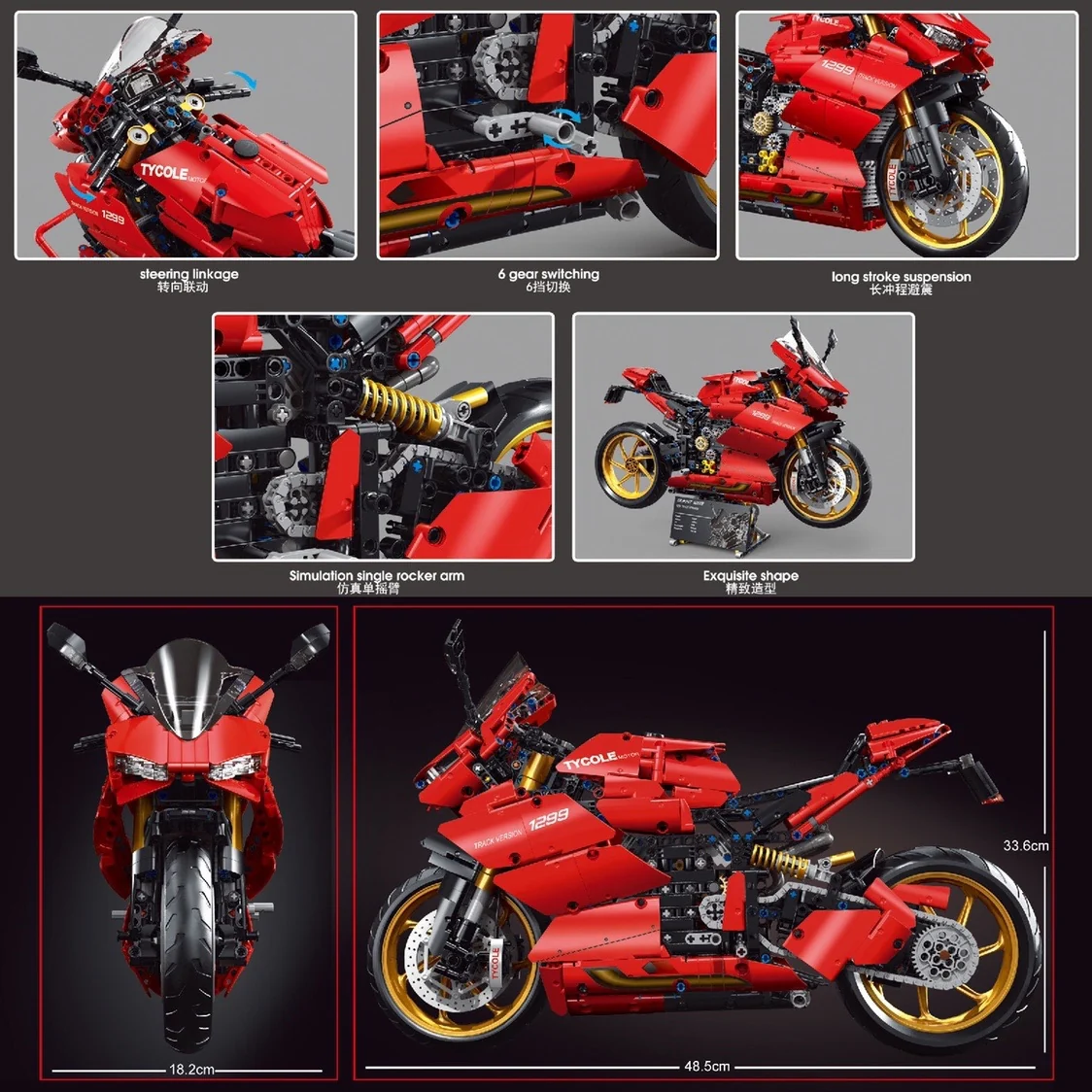 TGL T4020 Ducati 1:5 Motorcycle - YWOBB