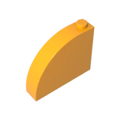 GOBRICKS GDS-90109 Curved 4 x 1 x 2 2/3 with Stud - YWOBB