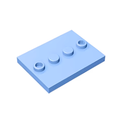GOBRICKS GDS-980 Modified 3 x 4 with 4 Studs in Center - YWOBB
