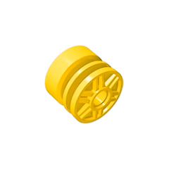 GOBRICKS GDS-1157 Wheel 18mm D. x 14mm with Pin Hole, Fake Bolts and Shallow Spokes - YWOBB