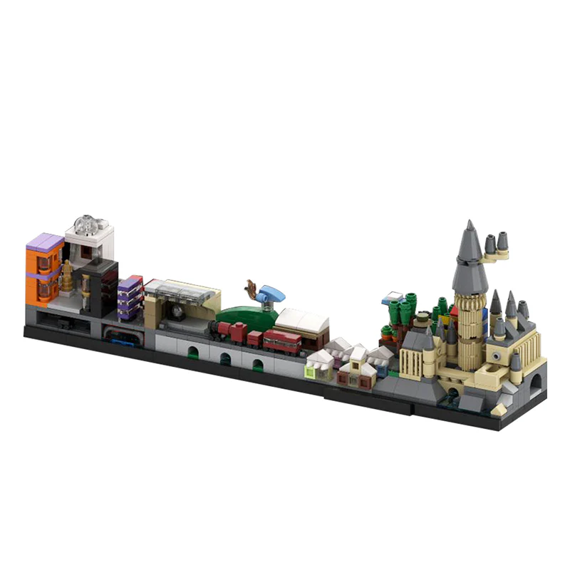 GOBRICKS MOC 22348 Harry Potter Skyline Architecture - YWOBB