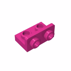 GOBRICKS GDS-643 Bracket 1 x 2 - 1 x 2 Inverted - YWOBB